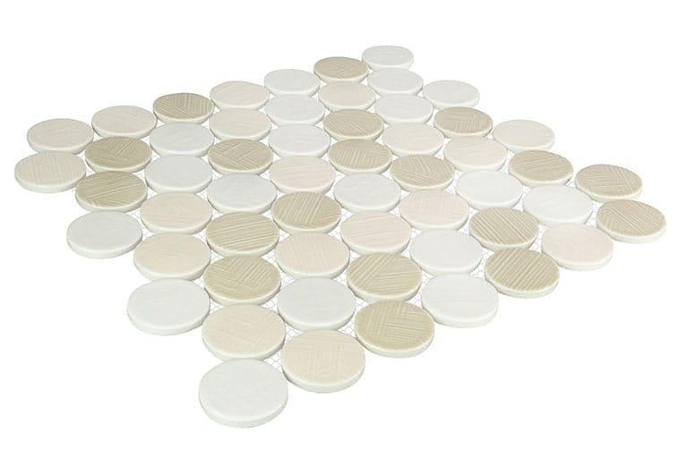 Alloway Mara Beige 11 7/8 x 11 7/8 Recycled Glossy Glass Tile Euro Glass
