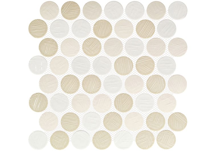 Alloway Mara Beige 11 7/8 x 11 7/8 Recycled Glossy Glass Tile Euro Glass