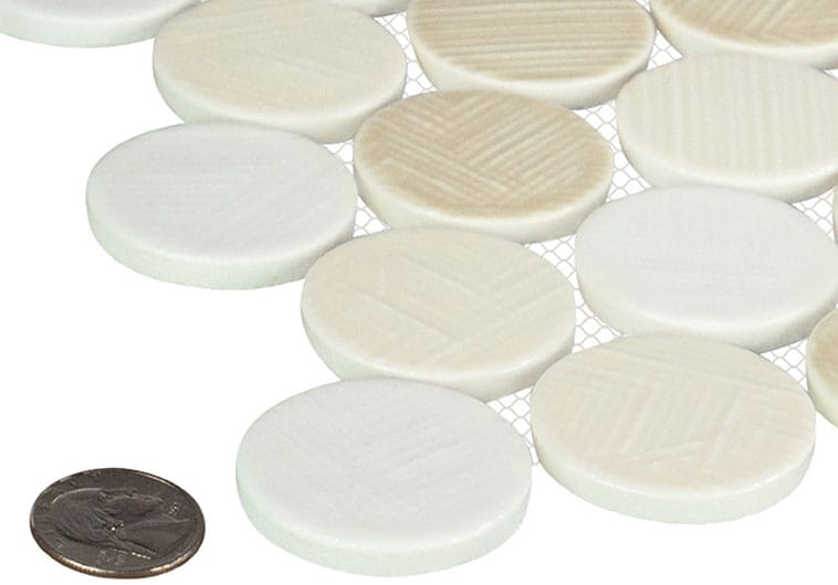 Alloway Mara Beige 11 7/8 x 11 7/8 Recycled Glossy Glass Tile Euro Glass