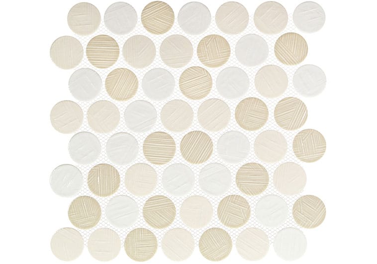 Alloway Mara Beige 11 7/8 x 11 7/8 Recycled Glossy Glass Tile Euro Glass
