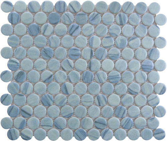 Belworth Celian Blue 11x12.5  Matte Porcelain Tile Euro Glass