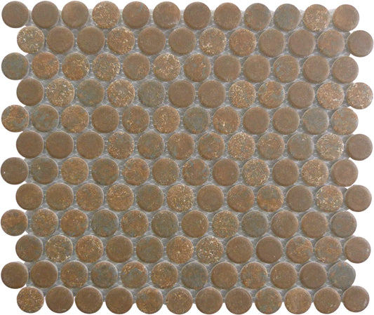 Belworth Fyrelle Rust Brown 11x12.5  Matte Porcelain Tile Euro Glass