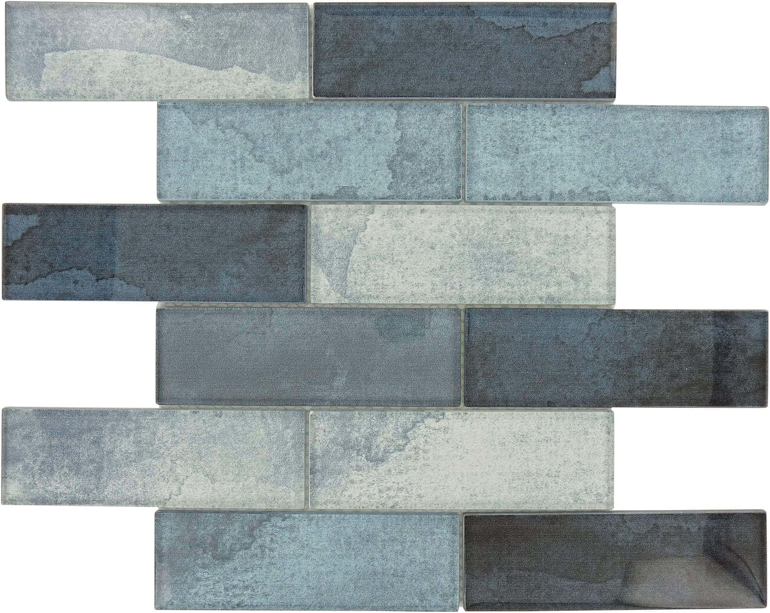 Blue Jubilee 2x6 Glossy Glass Subway Tile Euro Glass