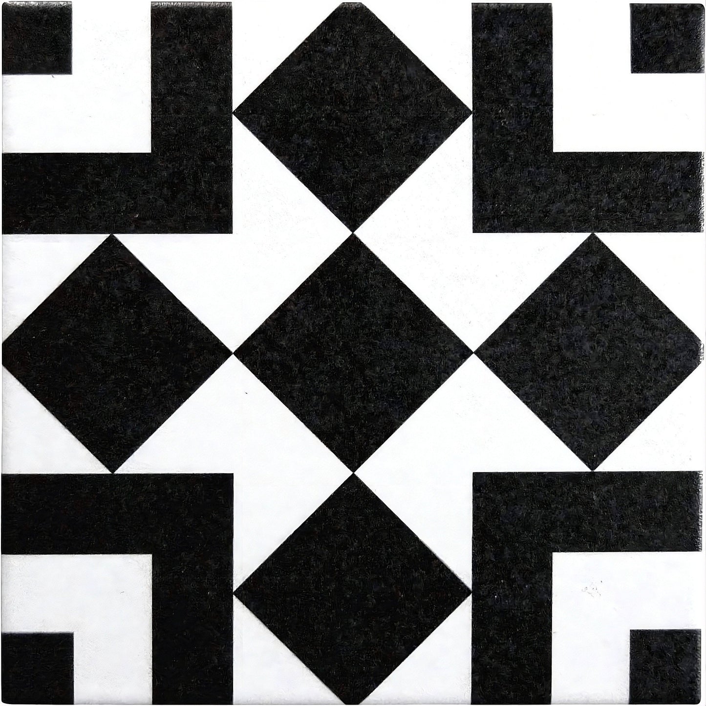 Retro Neuve Checkers Blocks 8x8 Matte Porcelain Tile Euro Glass