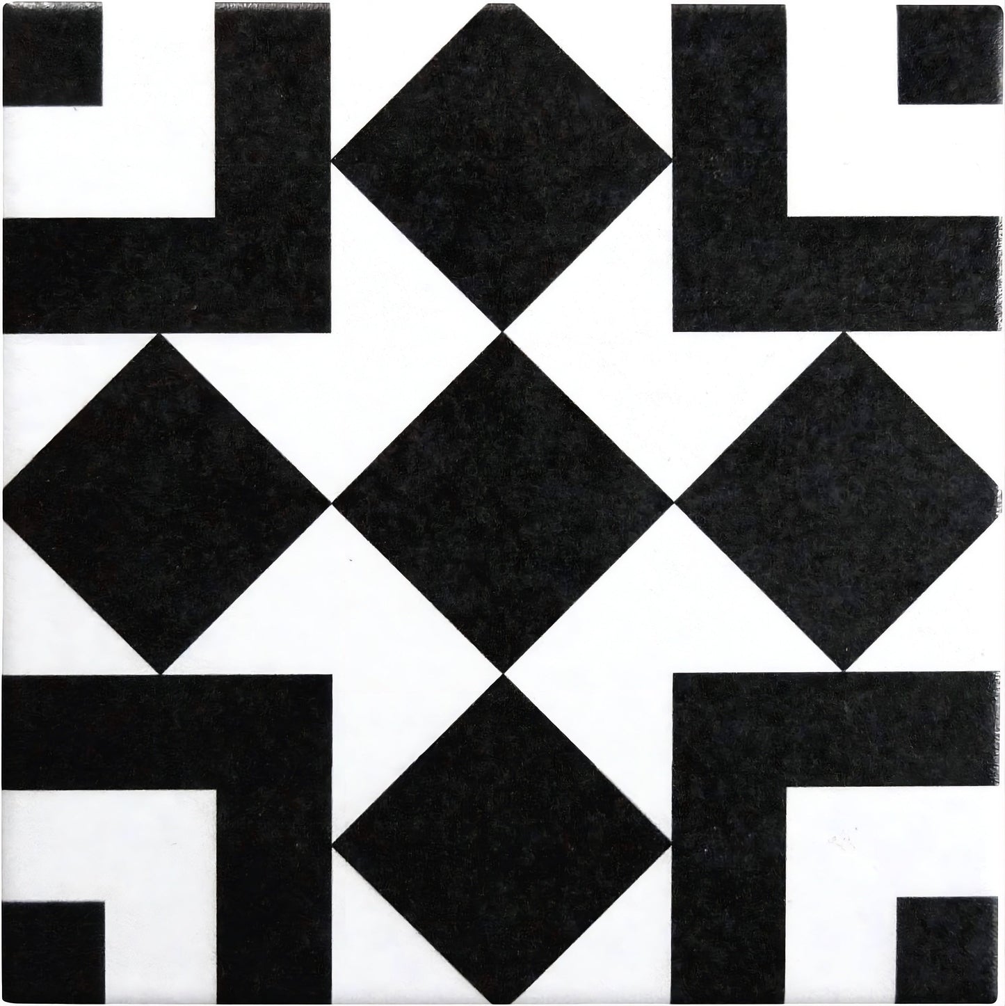 Retro Neuve Checkers Blocks 8x8 Matte Porcelain Tile Euro Glass