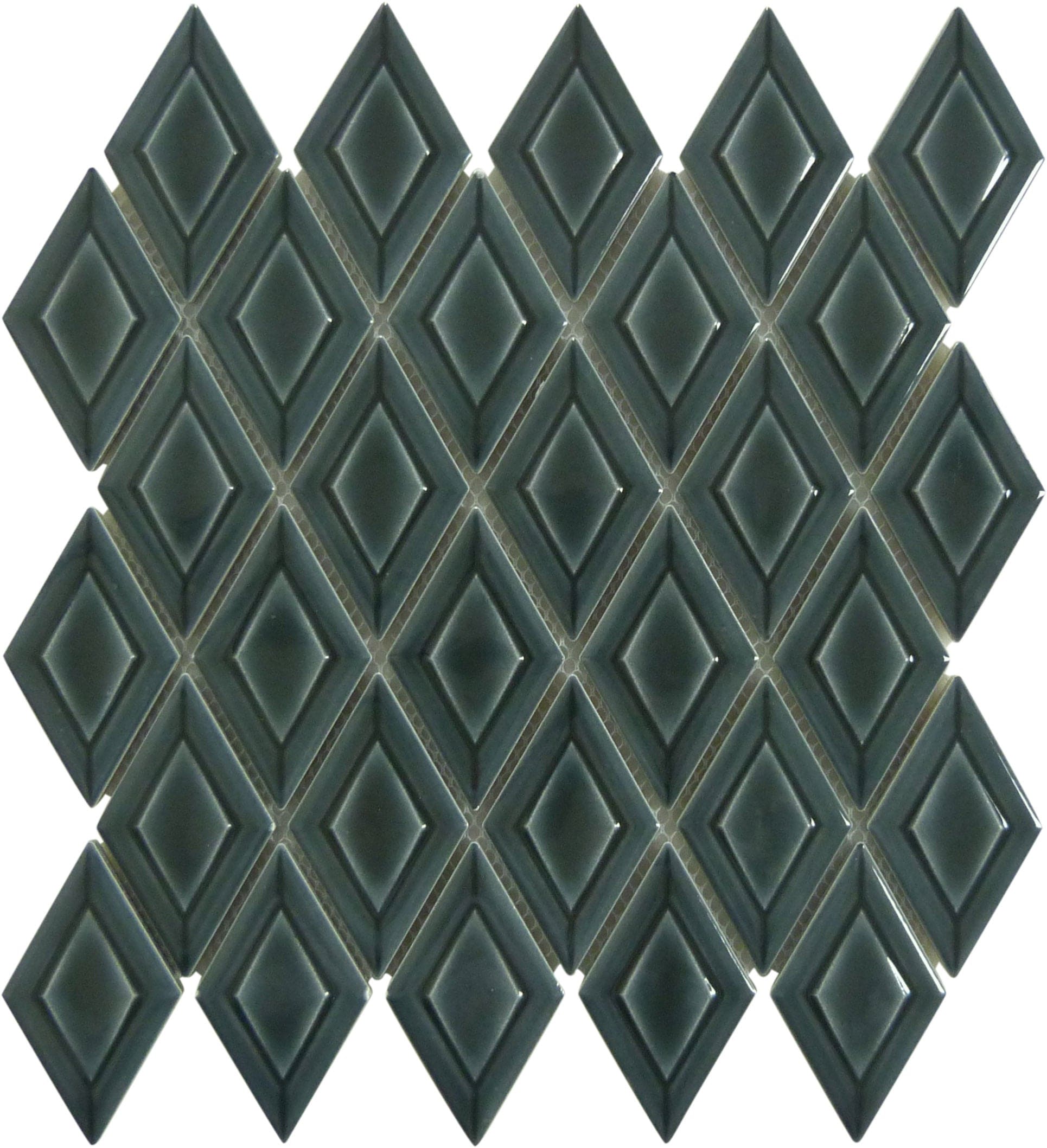 Cachor Grey Diamond 2x3 Glossy Porcelain Tile Euro Glass