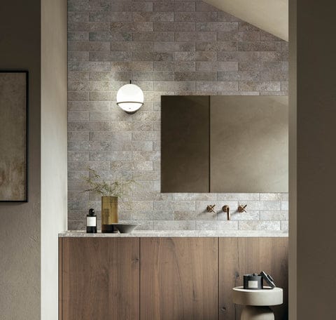 Calco Gria 3 x 12 Subway Matte Porcelain Tile Euro Glass