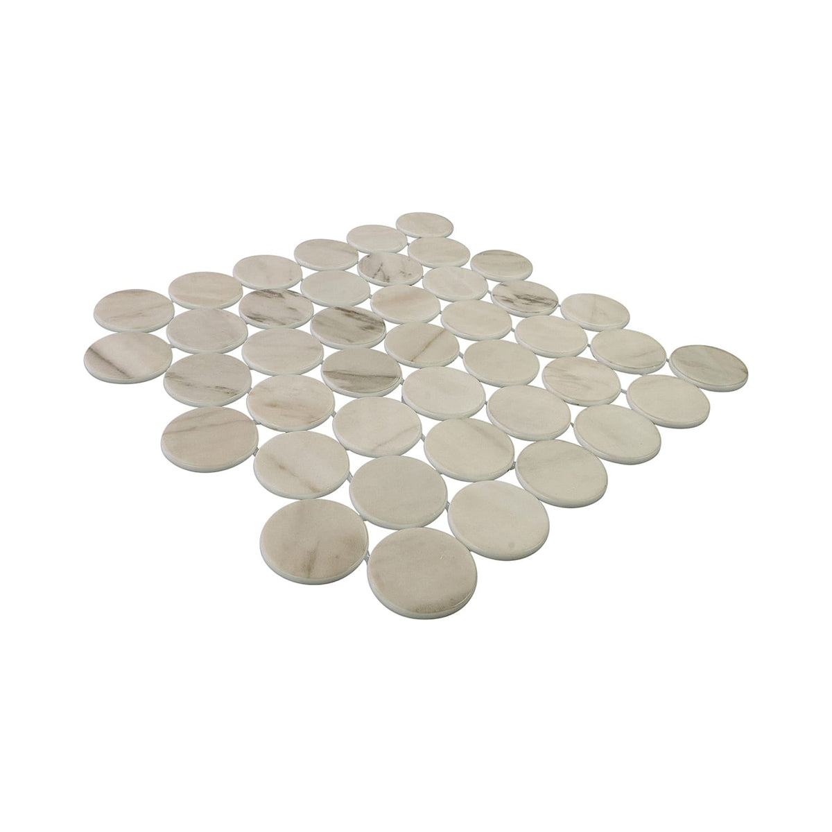 Calvari Terrene 2-Inch Round Recycled Glass Mosaic Tile Euro Glass