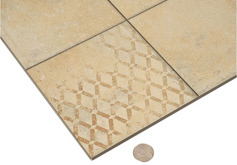 Catalonia Quinta Terra-D Beige 18x18 Matte Porcelain Tile Euro Glass