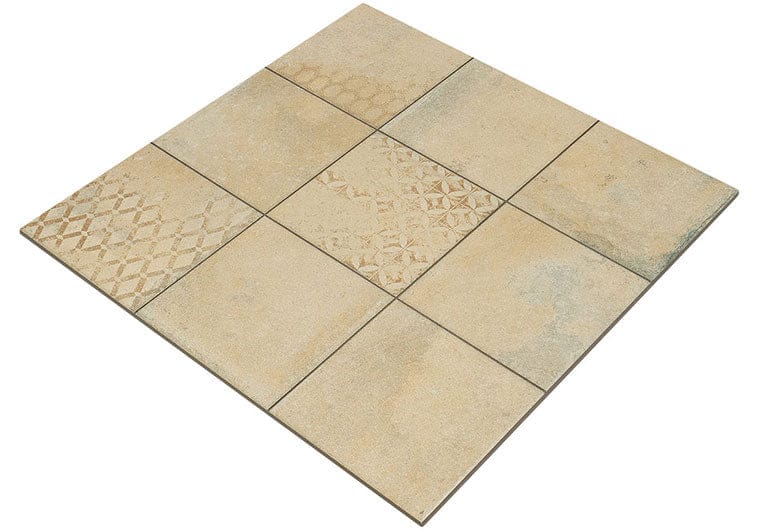 Catalonia Quinta Terra-D Beige 18x18 Matte Porcelain Tile Euro Glass