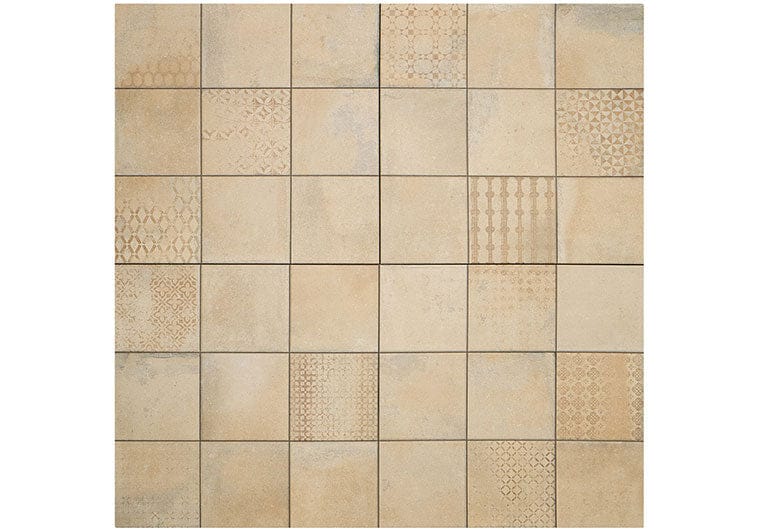 Catalonia Quinta Terra-D Beige 18x18 Matte Porcelain Tile Euro Glass