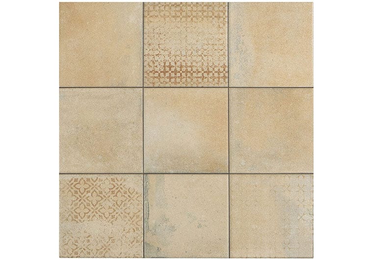 Catalonia Quinta Terra-D Beige 18x18 Matte Porcelain Tile Euro Glass