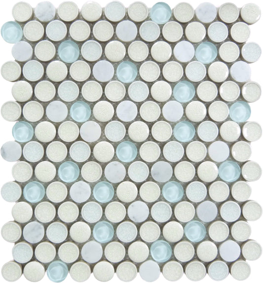 Ceremonial Dawn Celebration 1x1 Glass and Stone Tile Euro Glass