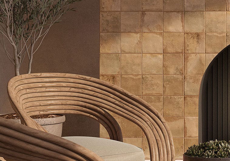 Cora Cobre Brown 18x18 Matte Porcelain Tile Euro Glass