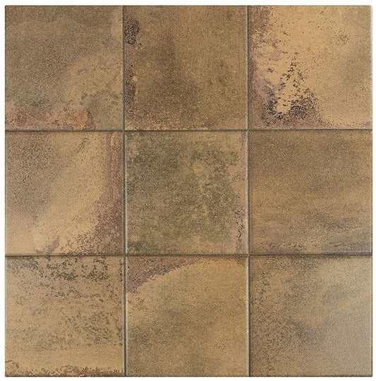 Cora Cobre Brown 18x18 Matte Porcelain Tile Euro Glass