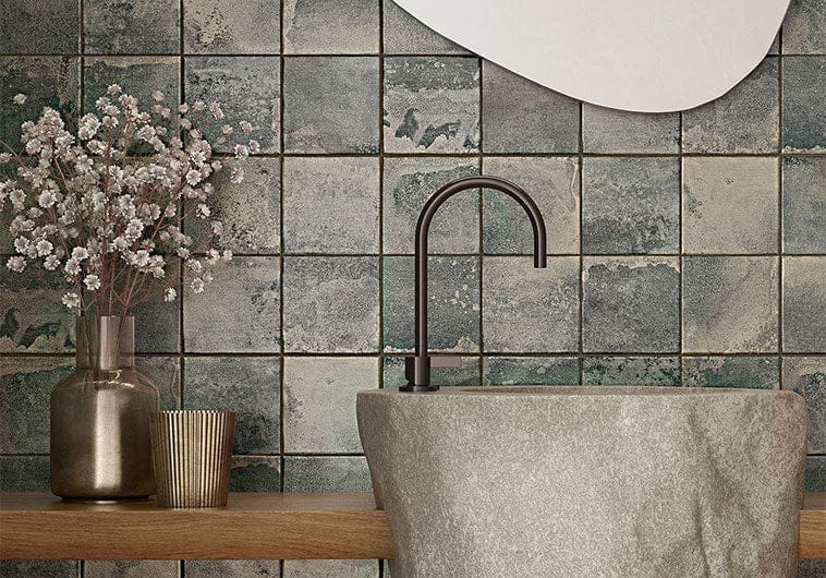 Cora Oceano Brown 18x18 Matte Porcelain Tile Euro Glass