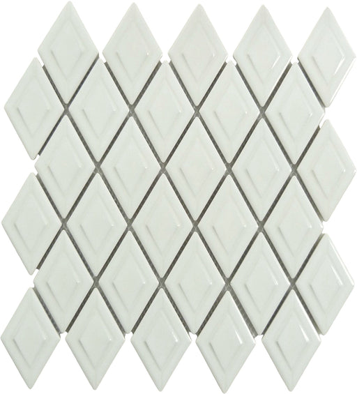 Oxygen White Diamond 2x3 Glossy Porcelain Tile Euro Glass