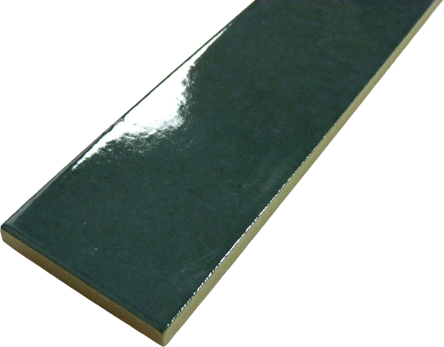 Denver Brick Green 2x10 Glossy Porcelain Tile Euro Glass