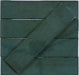 Denver Brick Green 2x10 Glossy Porcelain Tile Euro Glass