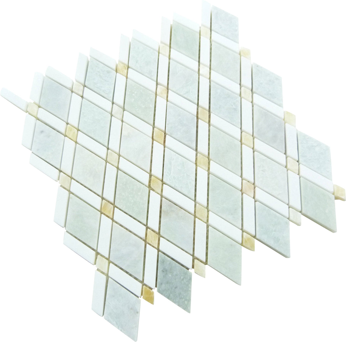 Green Tile Diamond Pattern Diamond Green Stone Diamond Tile Polished DS-58