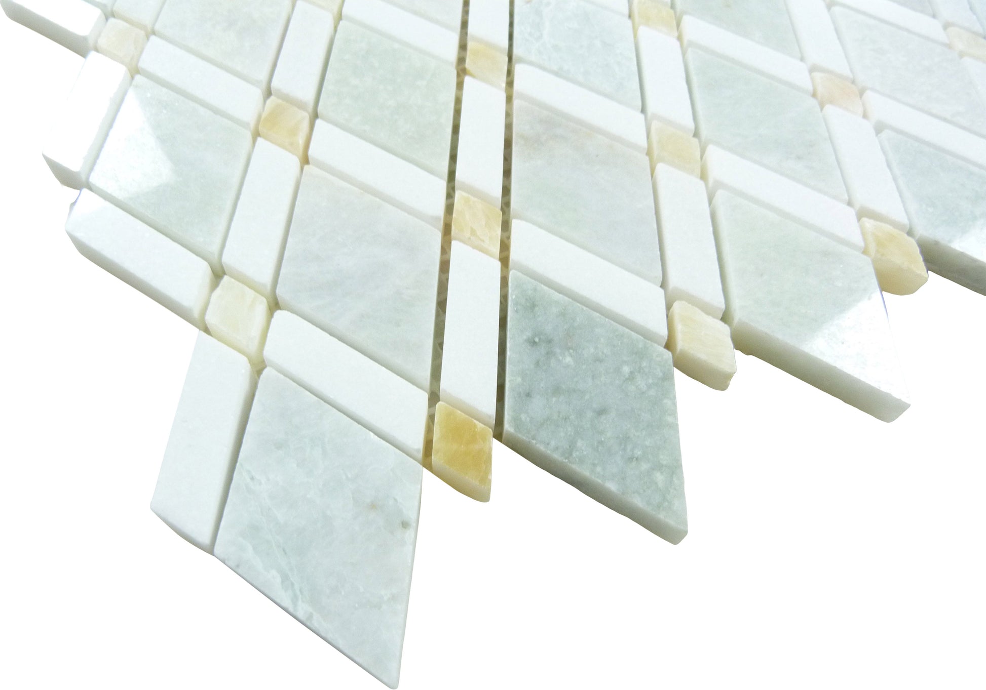 Ming Green Diamond Stone Polished Tile Euro Glass