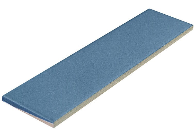 Estria Aegir Flat Blue 3x12 Matte Ceramic Tile Euro Glass