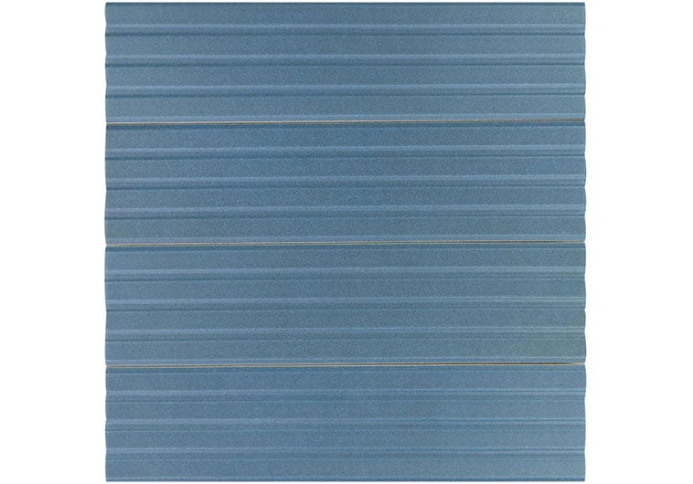 Estria Aegir Relief Blue 3x12 Matte Ceramic Tile Euro Glass