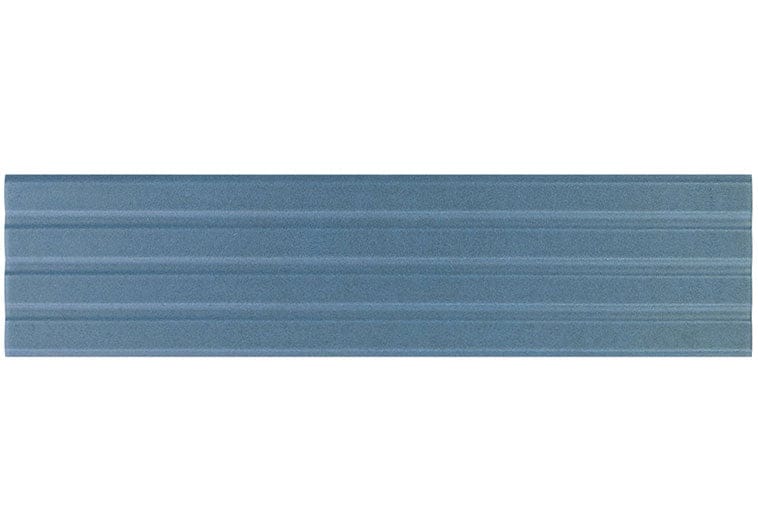 Estria Aegir Relief Blue 3x12 Matte Ceramic Tile Euro Glass