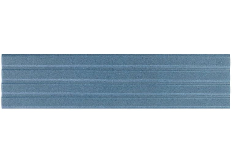 Estria Aegir Relief Blue 3x12 Matte Ceramic Tile Euro Glass