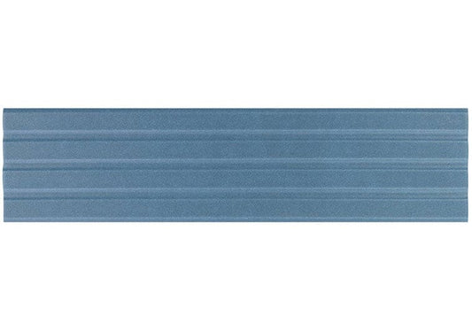 Estria Aegir Relief Blue 3x12 Matte Ceramic Tile Euro Glass