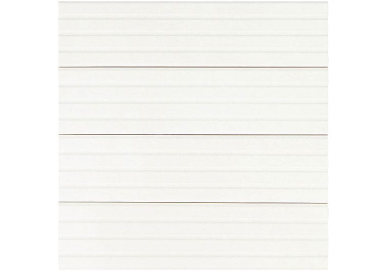 Estria Alba Relief White 3x12 Matte Ceramic Tile Euro Glass
