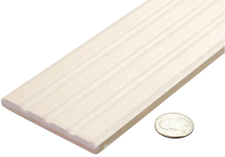 Estria Cameo Relief Beige 3x12 Matte Ceramic Tile Euro Glass