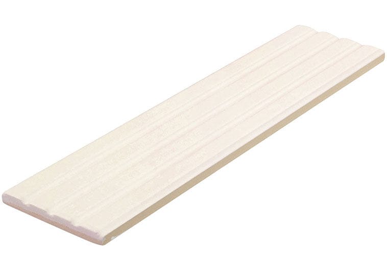 Estria Cameo Relief Beige 3x12 Matte Ceramic Tile Euro Glass