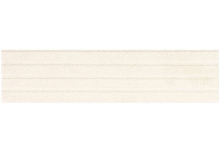 Estria Cameo Relief Beige 3x12 Matte Ceramic Tile Euro Glass