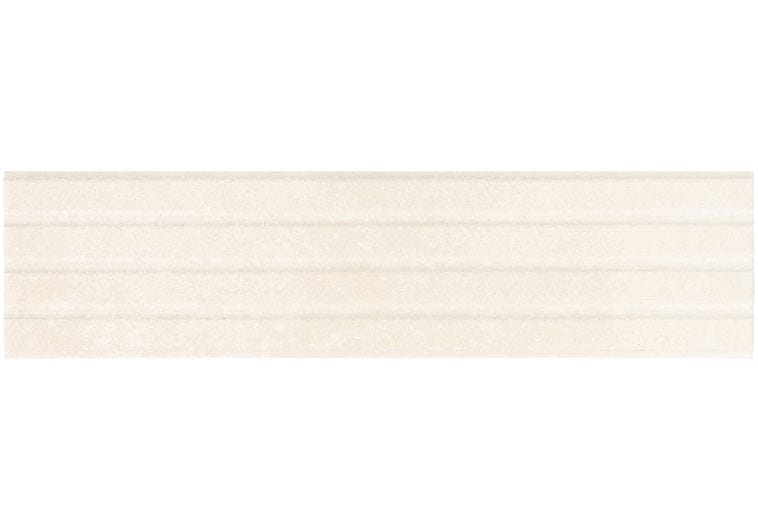 Estria Cameo Relief Beige 3x12 Matte Ceramic Tile Euro Glass