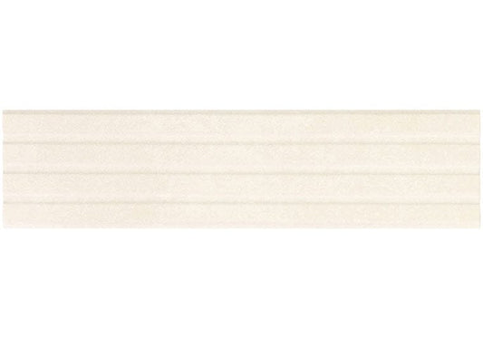 Estria Cameo Relief Beige 3x12 Matte Ceramic Tile Euro Glass