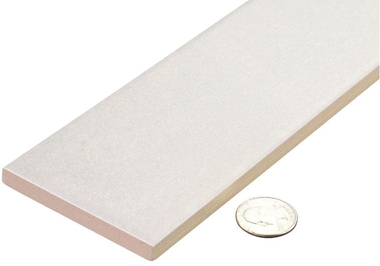 Estria Cirrus Flat Grey 3x12 Matte Ceramic Tile Euro Glass