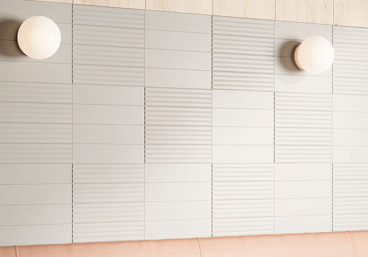 Estria Cirrus Flat Grey 3x12 Matte Ceramic Tile Euro Glass