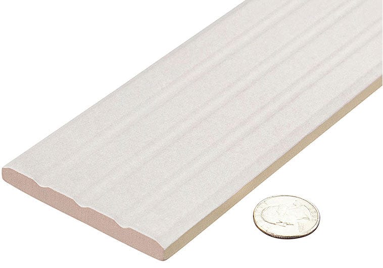 Estria Cirrus Relief Grey 3x12 Matte Ceramic Tile Euro Glass