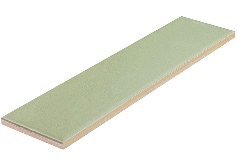 Estria Nephrite Flat Green 3x12 Matte Ceramic Tile Euro Glass