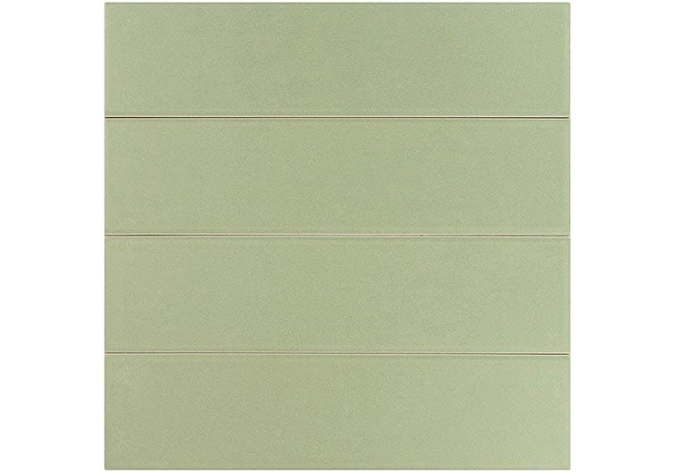 Estria Nephrite Flat Green 3x12 Matte Ceramic Tile Euro Glass