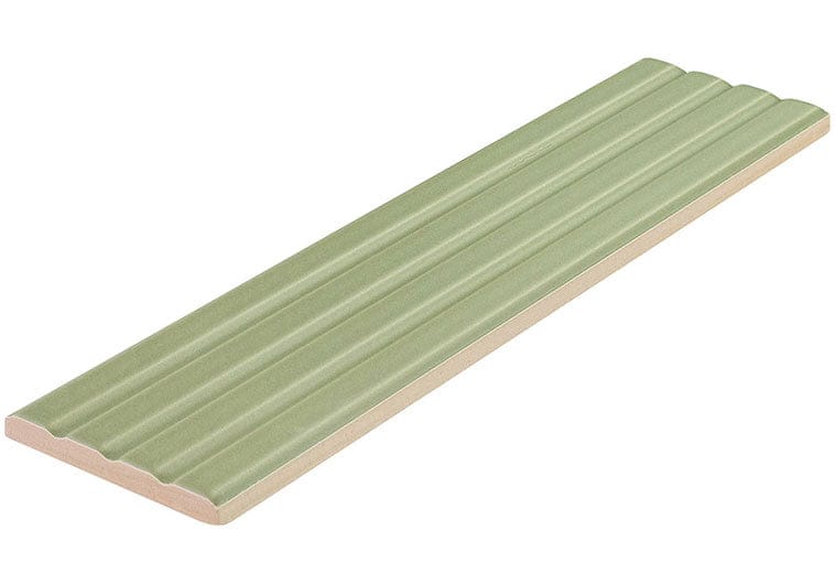 Estria Nephrite Relief Green 3x12 Matte Ceramic Tile Euro Glass