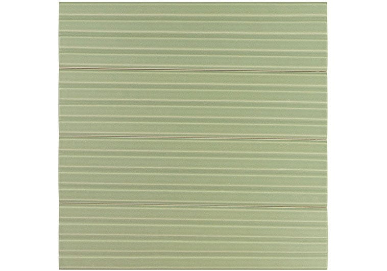 Estria Nephrite Relief Green 3x12 Matte Ceramic Tile Euro Glass