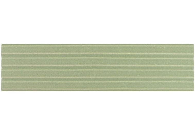 Estria Nephrite Relief Green 3x12 Matte Ceramic Tile Euro Glass