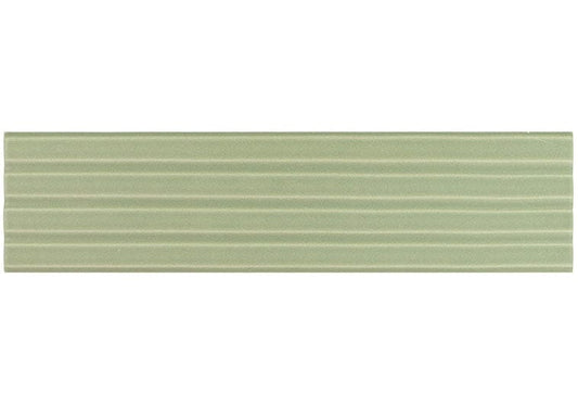 Estria Nephrite Relief Green 3x12 Matte Ceramic Tile Euro Glass
