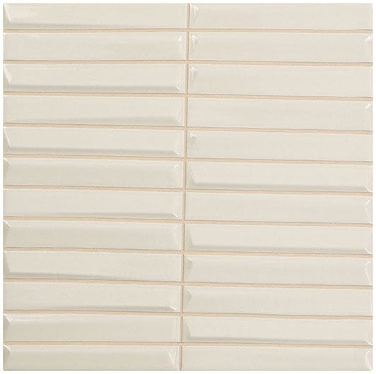 Finestra Canvas Beige 8x8 Glossy Ceramic Tile Euro Glass