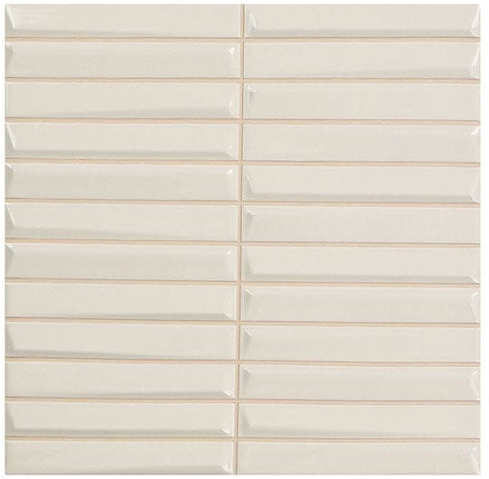 Finestra Canvas Beige 8x8 Glossy Ceramic Tile Euro Glass
