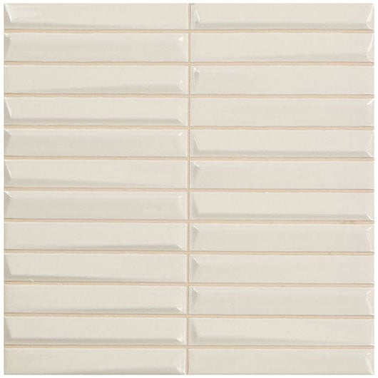 Finestra Canvas Beige 8x8 Glossy Ceramic Tile Euro Glass