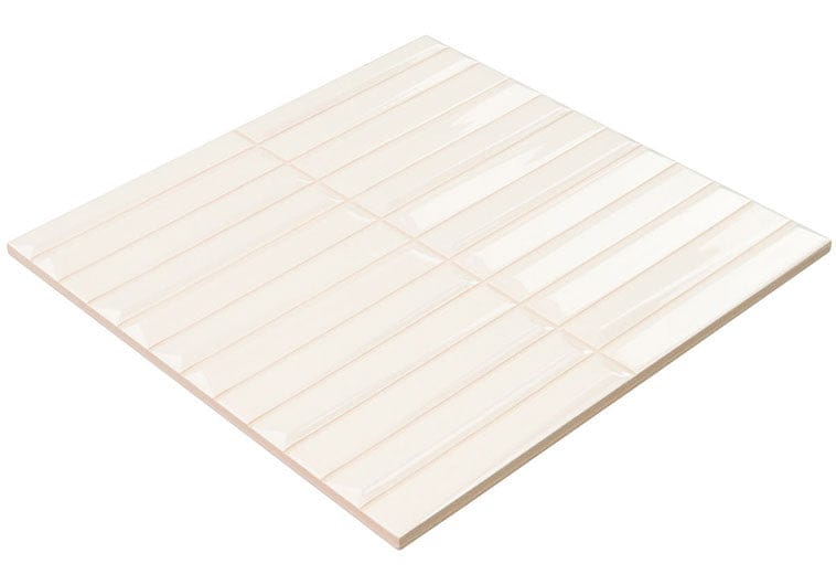 Finestra Canvas Beige 8x8 Glossy Ceramic Tile Euro Glass