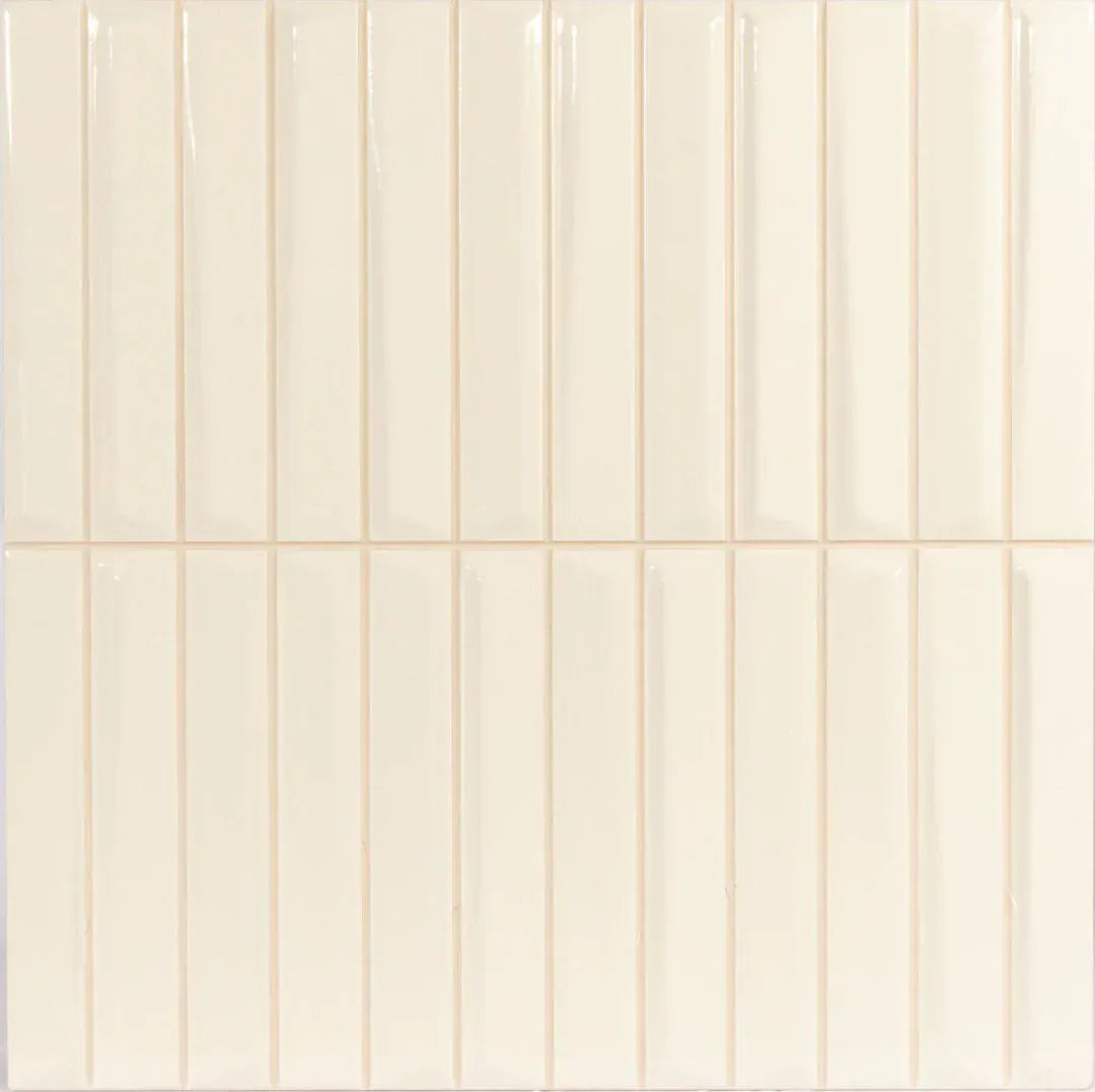Finestra Canvas Beige 8x8 Glossy Ceramic Tile Euro Glass
